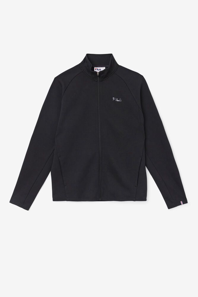 Fila Commuter Track Jacket Black - Mens - 64058LFOT